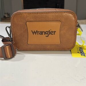 Wrangler Tan Leather Crossbody